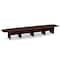 Officesource OS Laminate Conference Tables - Expandable Boat Shaped Conference Table with Slab Base OSCB18MH - alternate 1